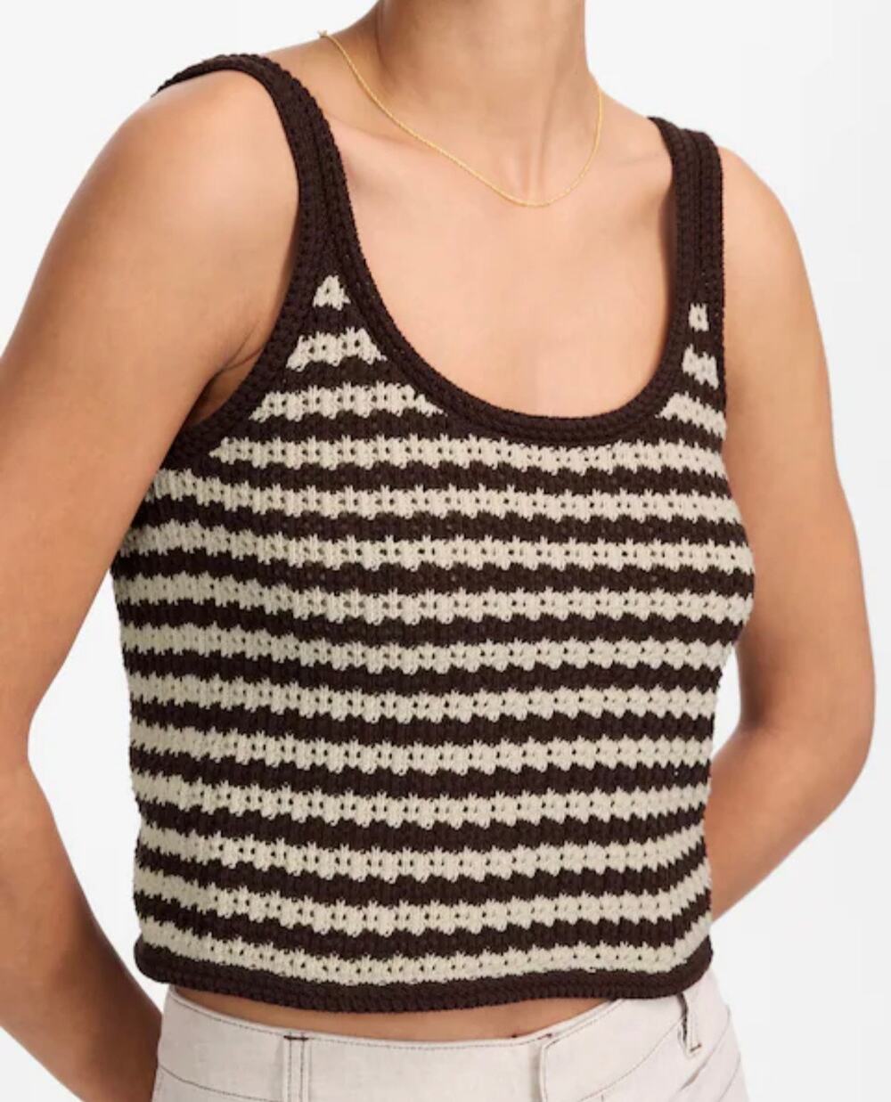 MADEWELL NWT Striped 100% Cotton Sweater Tank Size Medium